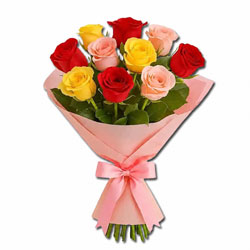 Mixed Roses Flower Bouquet - code NF30